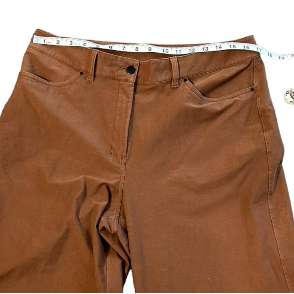 Lululemon City Sleek 5 Pocket High Rise Wide Leg Pants Utilitech 33 Brown 32x30 - Picture 3 of 7